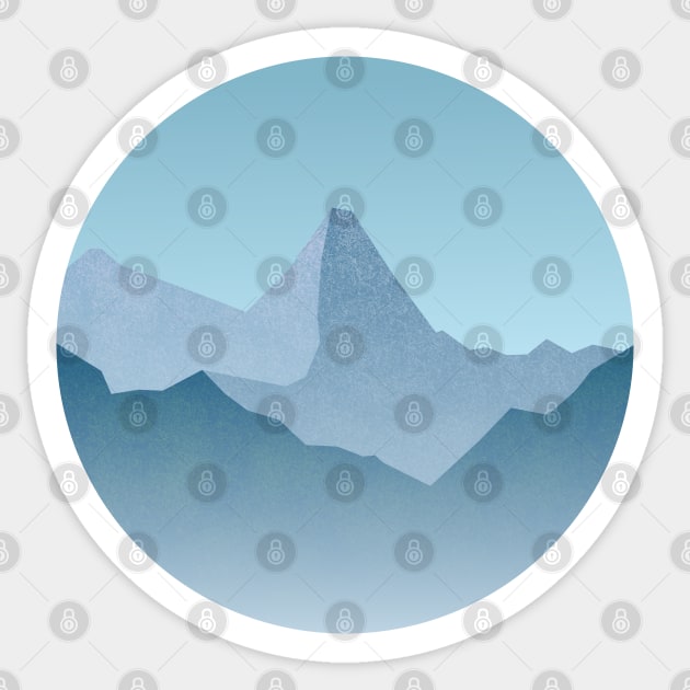 Ice mountain range Sticker by Javisolarte